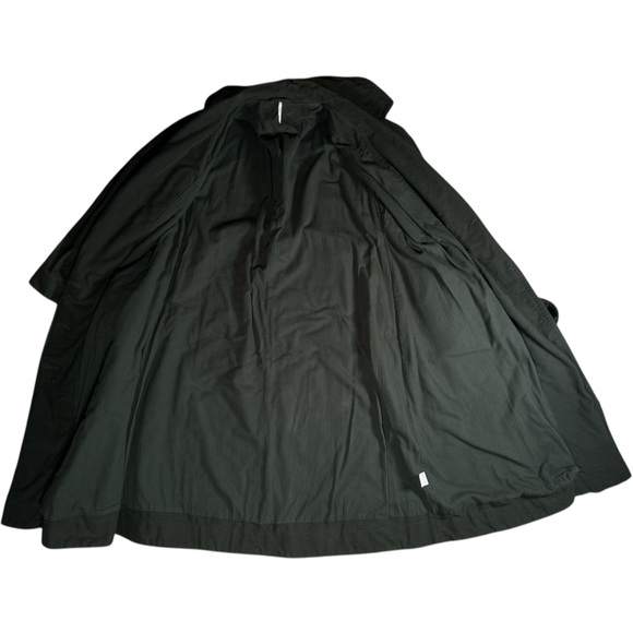 Free People Brushed Cotton Long Duster Belted Coat Medium Olive Green Heavy - Picture 8 of 16